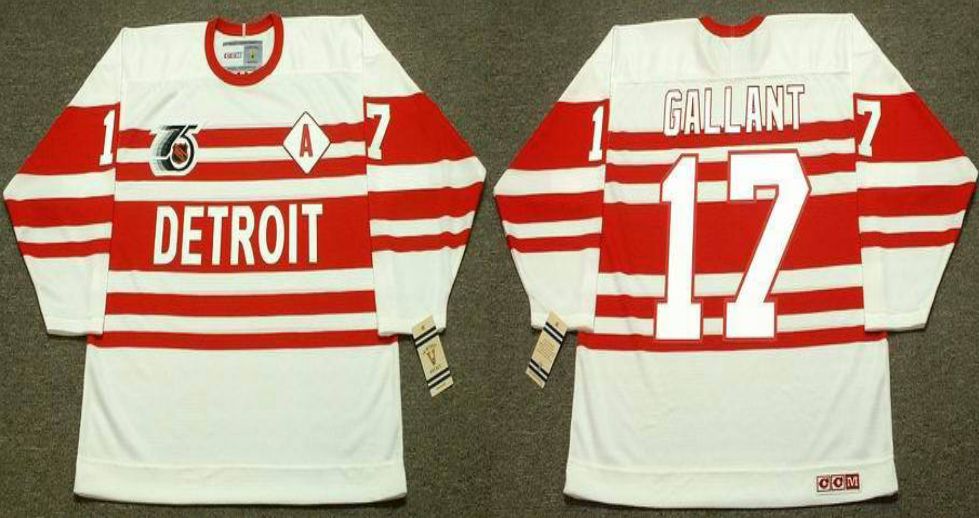 2019 Men Detroit Red Wings #17 Gallant White CCM NHL jerseys